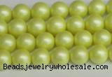 CSB1385 15.5 inches 4mm matte round shell pearl beads wholesale