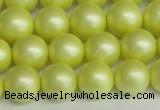 CSB1388 15.5 inches 10mm matte round shell pearl beads wholesale