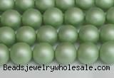 CSB1391 15.5 inches 6mm matte round shell pearl beads wholesale