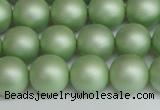 CSB1394 15.5 inches 12mm matte round shell pearl beads wholesale