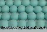 CSB1401 15.5 inches 6mm matte round shell pearl beads wholesale