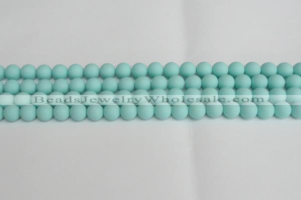 CSB1402 15.5 inches 8mm matte round shell pearl beads wholesale