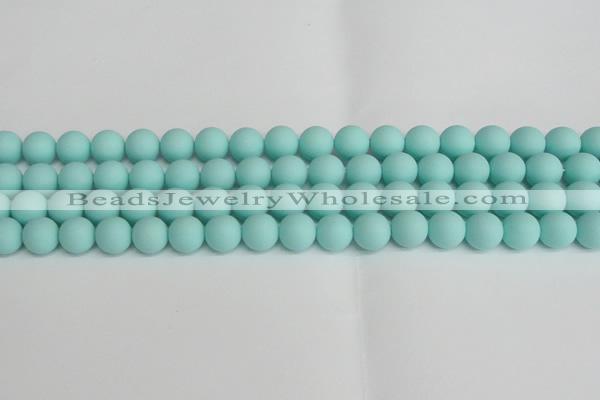 CSB1403 15.5 inches 10mm matte round shell pearl beads wholesale