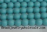 CSB1405 15.5 inches 4mm matte round shell pearl beads wholesale