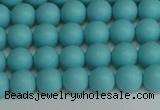 CSB1406 15.5 inches 6mm matte round shell pearl beads wholesale