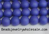 CSB1411 15.5 inches 6mm matte round shell pearl beads wholesale