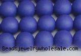 CSB1413 15.5 inches 10mm matte round shell pearl beads wholesale