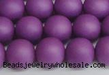 CSB1419 15.5 inches 12mm matte round shell pearl beads wholesale