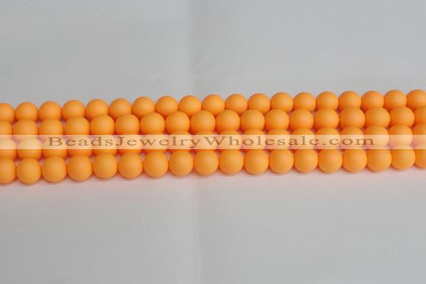 CSB1422 15.5 inches 8mm matte round shell pearl beads wholesale