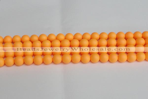 CSB1423 15.5 inches 10mm matte round shell pearl beads wholesale