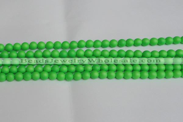 CSB1431 15.5 inches 6mm matte round shell pearl beads wholesale