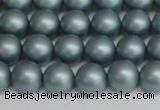 CSB1436 15.5 inches 6mm matte round shell pearl beads wholesale