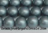 CSB1438 15.5 inches 10mm matte round shell pearl beads wholesale