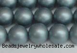 CSB1439 15.5 inches 12mm matte round shell pearl beads wholesale