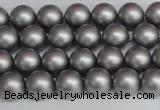 CSB1441 15.5 inches 6mm matte round shell pearl beads wholesale