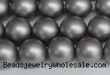 CSB1444 15.5 inches 12mm matte round shell pearl beads wholesale