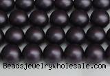 CSB1446 15.5 inches 6mm matte round shell pearl beads wholesale