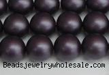 CSB1448 15.5 inches 10mm matte round shell pearl beads wholesale