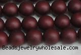 CSB1452 15.5 inches 8mm matte round shell pearl beads wholesale