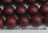 CSB1454 15.5 inches 12mm matte round shell pearl beads wholesale