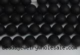 CSB1455 15.5 inches 4mm matte round shell pearl beads wholesale