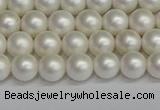 CSB1600 15.5 inches 4mm round matte shell pearl beads wholesale