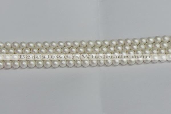 CSB1600 15.5 inches 4mm round matte shell pearl beads wholesale