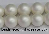 CSB1603 15.5 inches 10mm round matte shell pearl beads wholesale