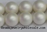 CSB1604 15.5 inches 12mm round matte shell pearl beads wholesale