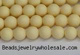 CSB1610 15.5 inches 4mm round matte shell pearl beads wholesale