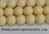 CSB1611 15.5 inches 6mm round matte shell pearl beads wholesale