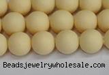 CSB1612 15.5 inches 8mm round matte shell pearl beads wholesale