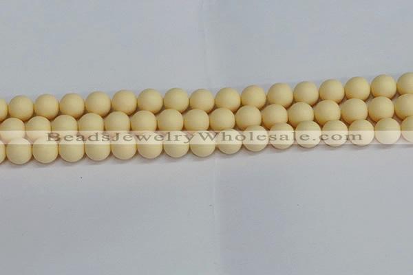 CSB1613 15.5 inches 10mm round matte shell pearl beads wholesale