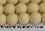 CSB1614 15.5 inches 12mm round matte shell pearl beads wholesale