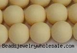 CSB1615 15.5 inches 14mm round matte shell pearl beads wholesale