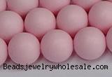 CSB1625 15.5 inches 14mm round matte shell pearl beads wholesale