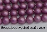 CSB1631 15.5 inches 6mm round matte shell pearl beads wholesale