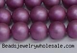 CSB1633 15.5 inches 10mm round matte shell pearl beads wholesale