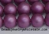 CSB1635 15.5 inches 14mm round matte shell pearl beads wholesale