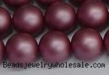 CSB1645 15.5 inches 14mm round matte shell pearl beads wholesale