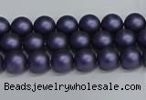 CSB1650 15.5 inches 4mm round matte shell pearl beads wholesale