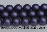 CSB1651 15.5 inches 6mm round matte shell pearl beads wholesale