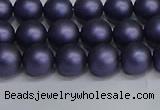 CSB1661 15.5 inches 6mm round matte shell pearl beads wholesale