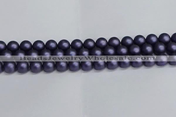 CSB1664 15.5 inches 12mm round matte shell pearl beads wholesale