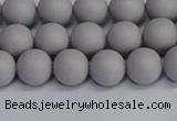 CSB1680 15.5 inches 4mm round matte shell pearl beads wholesale