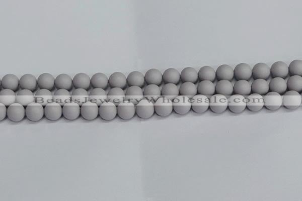 CSB1681 15.5 inches 6mm round matte shell pearl beads wholesale