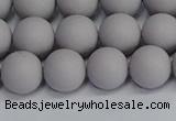 CSB1682 15.5 inches 8mm round matte shell pearl beads wholesale