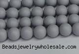 CSB1690 15.5 inches 4mm round matte shell pearl beads wholesale