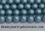 CSB1711 15.5 inches 6mm round matte shell pearl beads wholesale