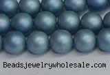 CSB1712 15.5 inches 8mm round matte shell pearl beads wholesale